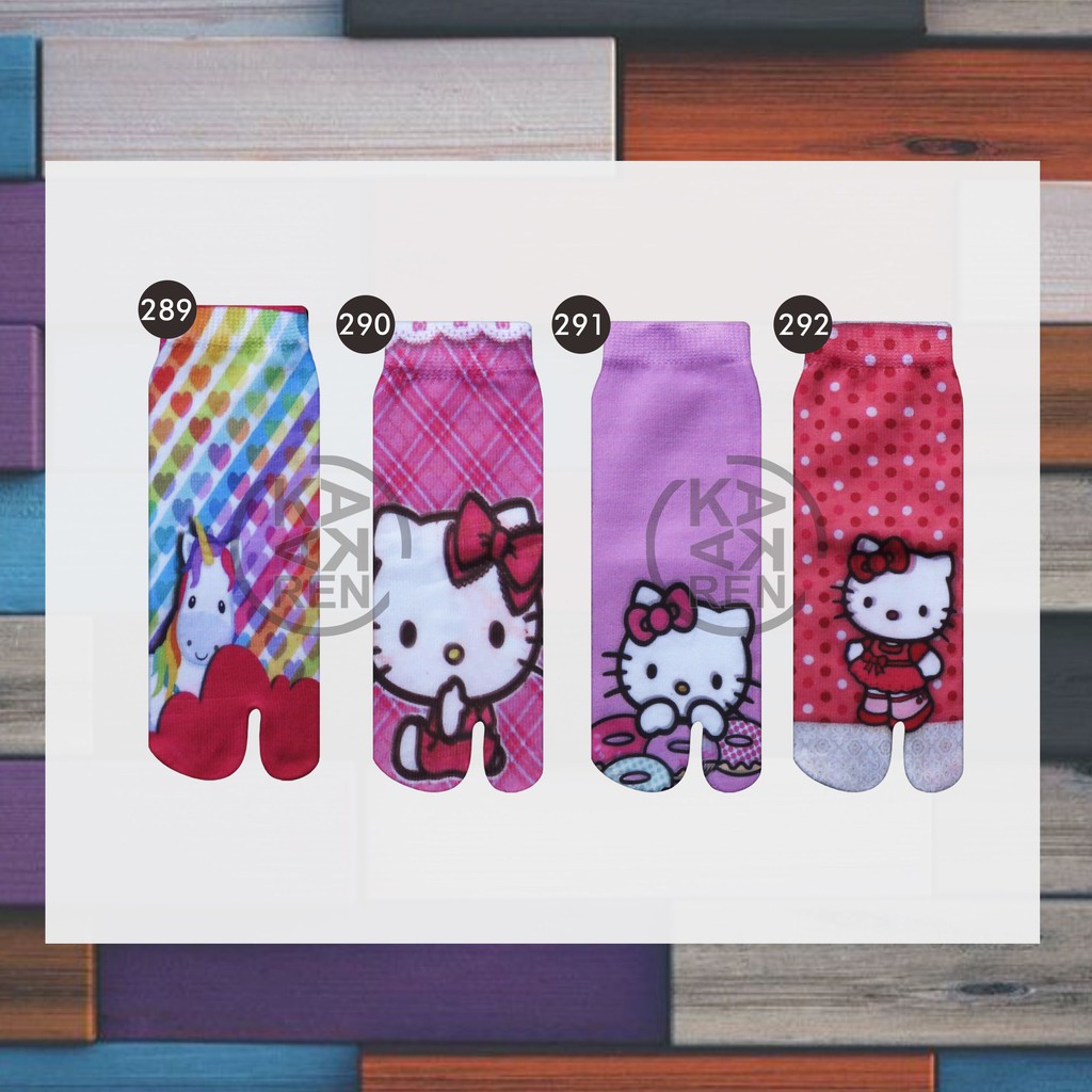 Kaos Kaki Jempol Anak Printing Karakter Unicorn, Hello kitty, Mickey Mouse, Mario Brosh, Spongebob P