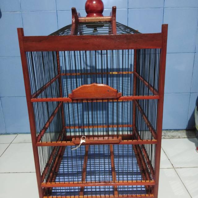 Sangkar / Kandang Burung Kayu Jati Asli
