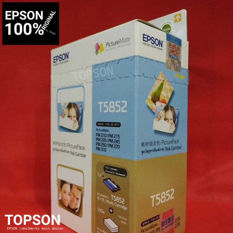 Epson Picturepack T5852 Ink cartridge & photo paper for Picturemate PM245 PM235 PM310