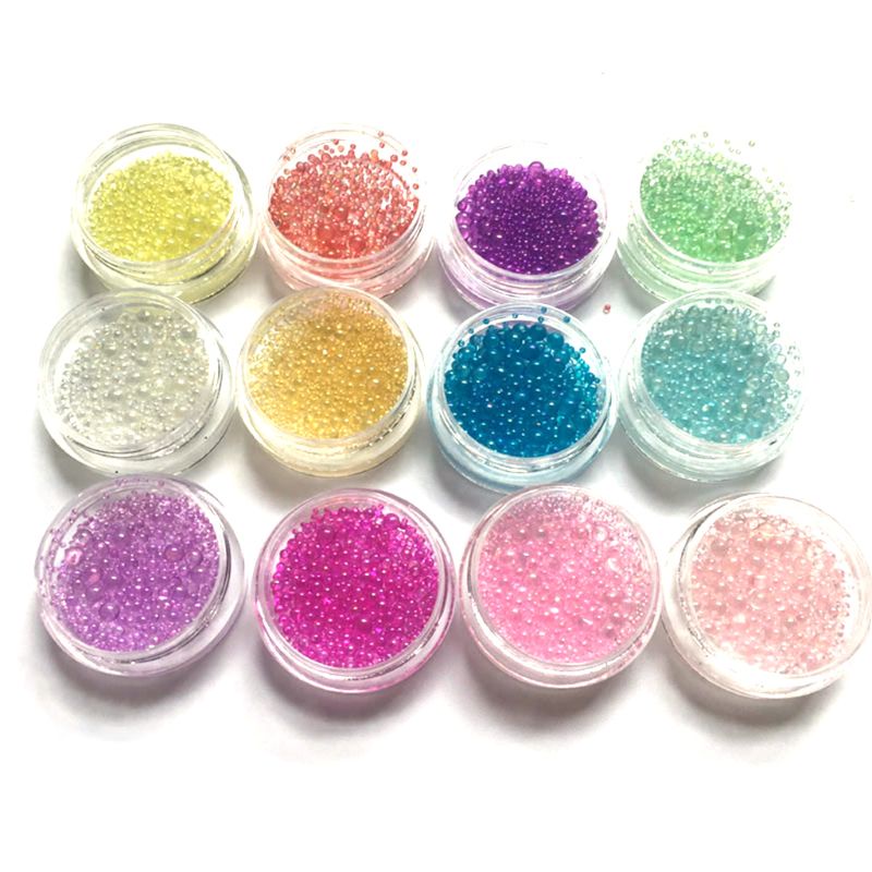 SIY  12 Pcs/set DIY Crystal Epoxy Filler Color Bubbles UV Resin Glue Imitation Blister Bubble Beads Filling Material