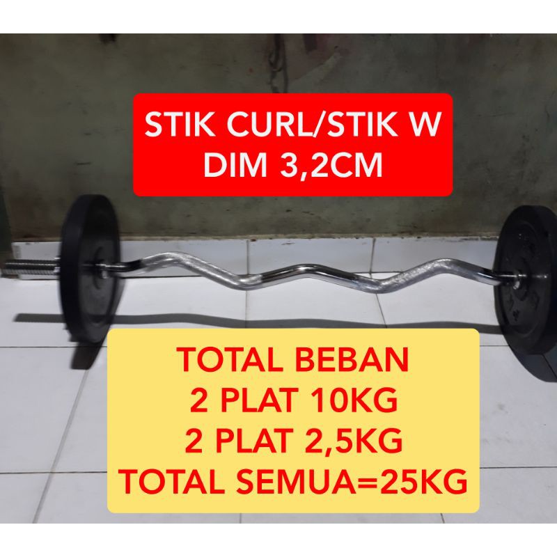 stik fitnes/stik curl (harga satu set beban)