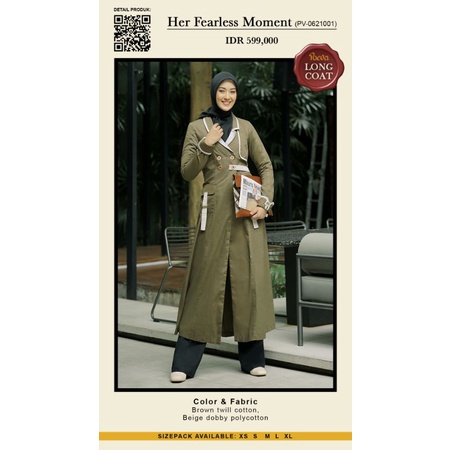 Poeva PV-0621001 New Progressive Long Coat By Tuneeca Diskon Sale Promo