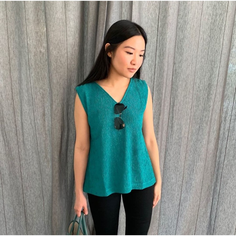 Baju Atasan Casual Trendy Collete Top in Tosca