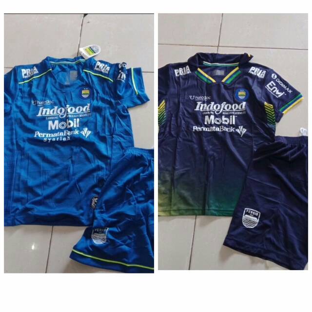 IMPOR Stelan Jersey Kaos Celana Bola Kids Kid Anak Kecil Persib Bandung Home 1 Satu Stel 2020 2021