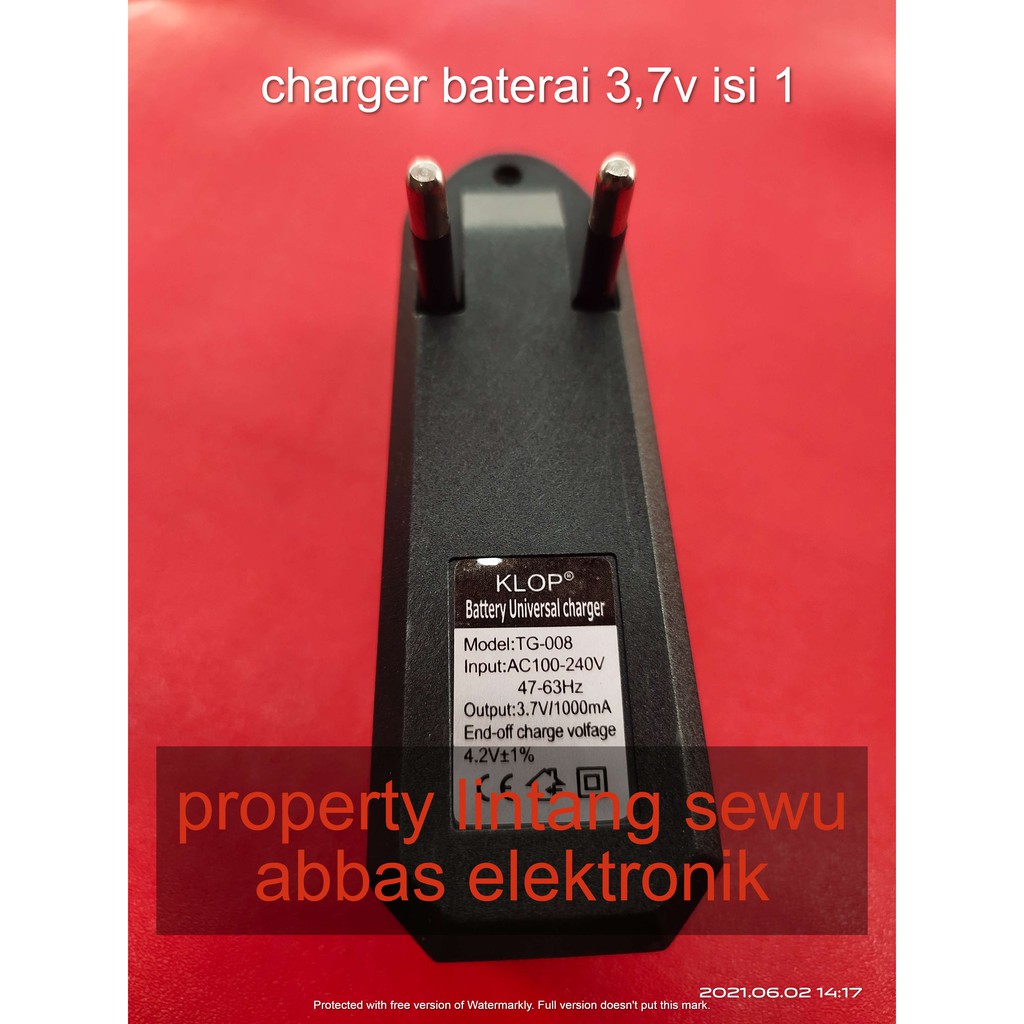 carger charger batu 3,7v isi 1