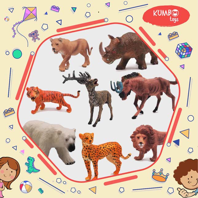  Mainan  Hewan Liar Wild Animal  Series Pooboo Shopee 