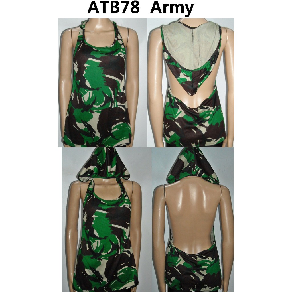 Outer Tanktop Senam Zumba motif Army  ATB78