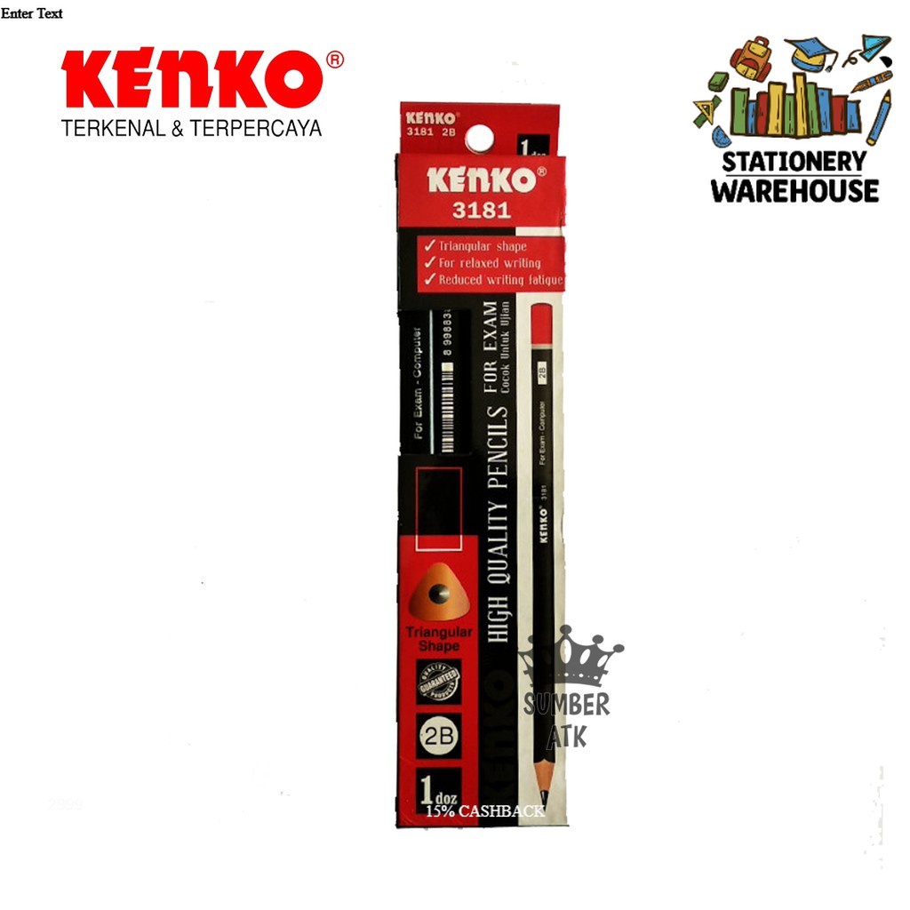 

Pensil Pencil 2B-3181 KENKO Triangular