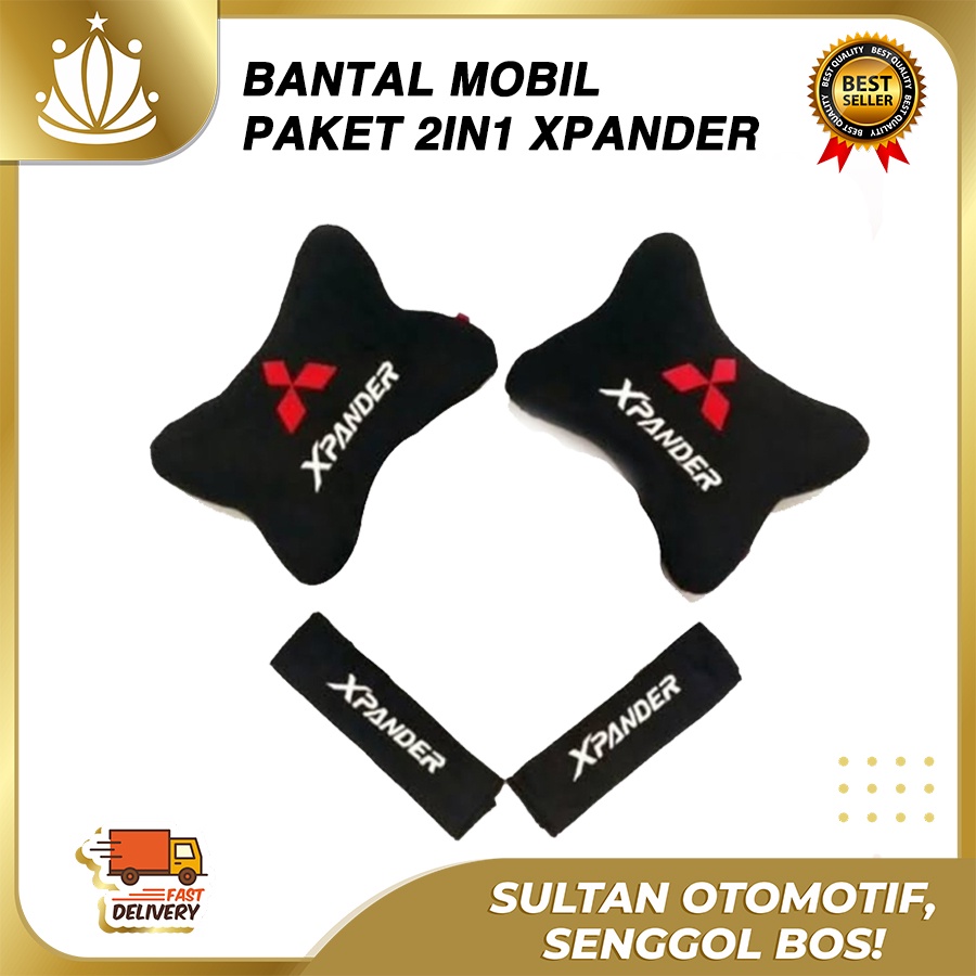 Bantal Jok Mobil 3in1 XPANDER / Bantal Leher Mobil XPANDER / Tempat Tisu XPANDER