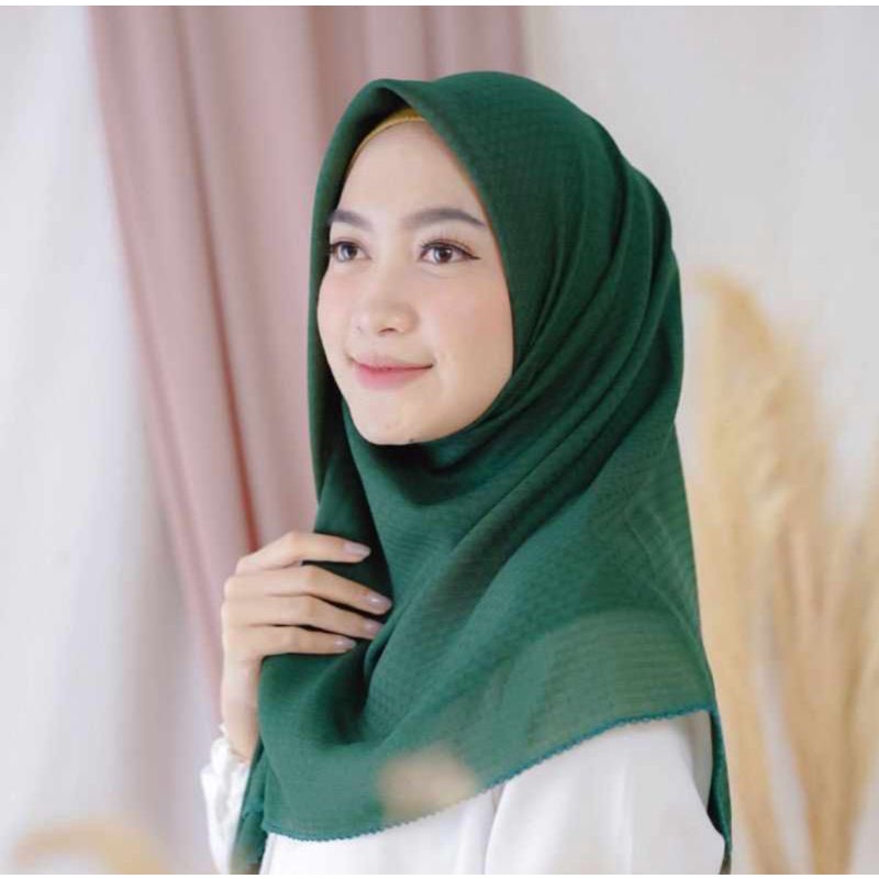 Segi Empat Rubbycorn Hijab Panjang
