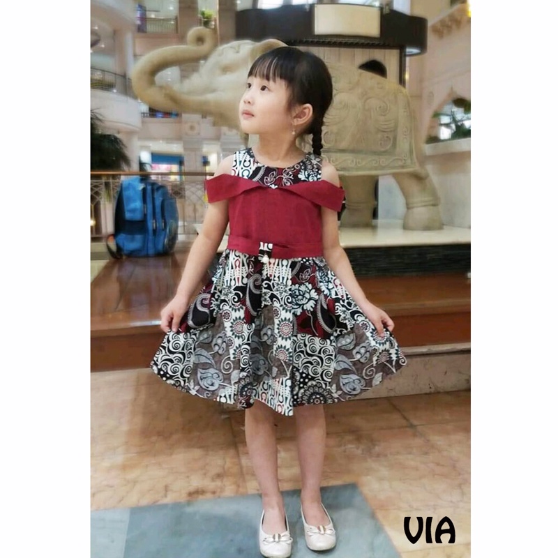 VIA KIDS DRESS - Dress Batik Anak Wanita / FIA