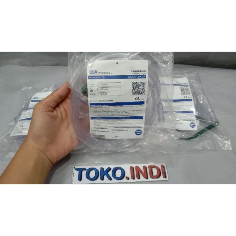 Masker Oxygen Dewasa / Masker Oxygen Anak / Masker Oxigen Merek Gea / Masker Oxigen