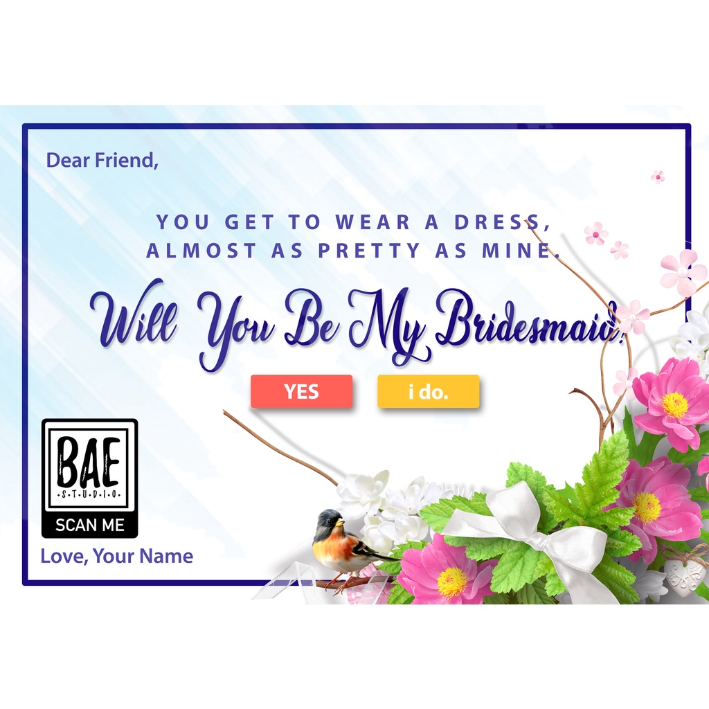 Undangan Bridesmaid - Jasa Design Poster & Video