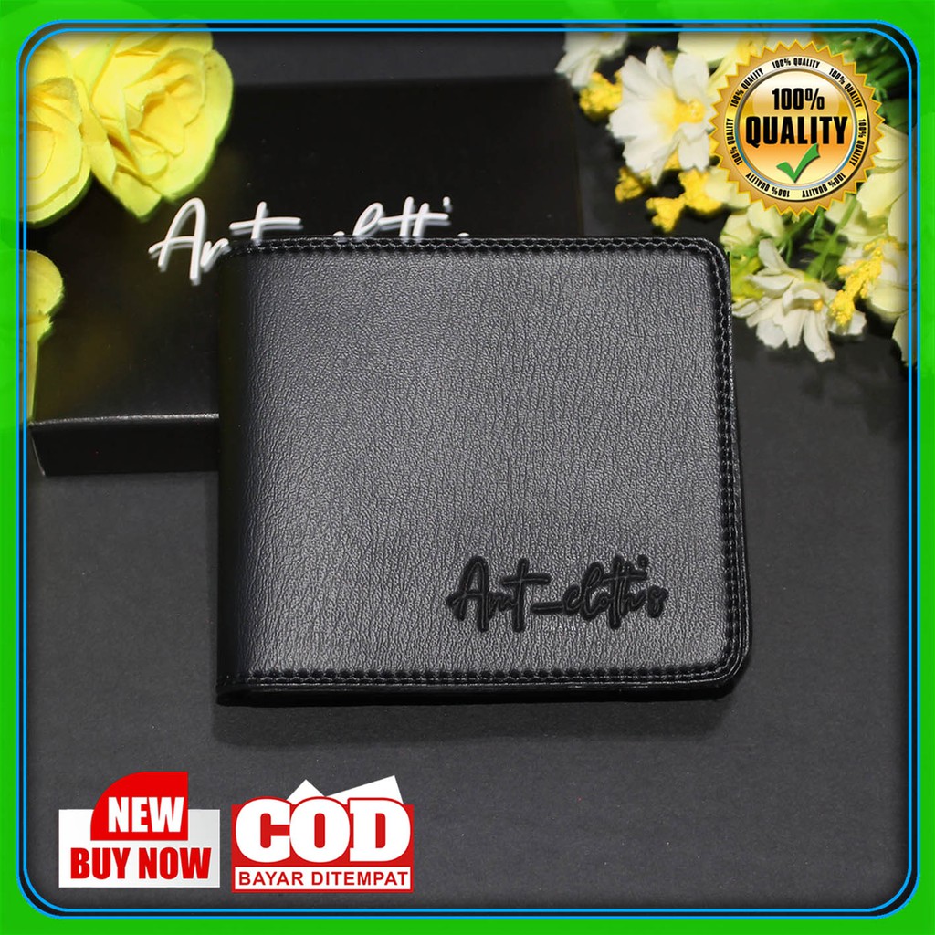 Dompet Lipat Pria local Premium Kulit Sintetis Bayar di tempat