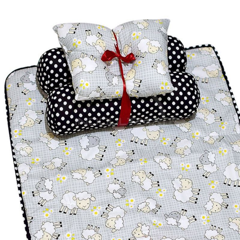 3in1 Baby Bed Set Bedcover BABY LEON Bantal Guling Kasur Alas ompol Matras Tidur bayi  waterproof