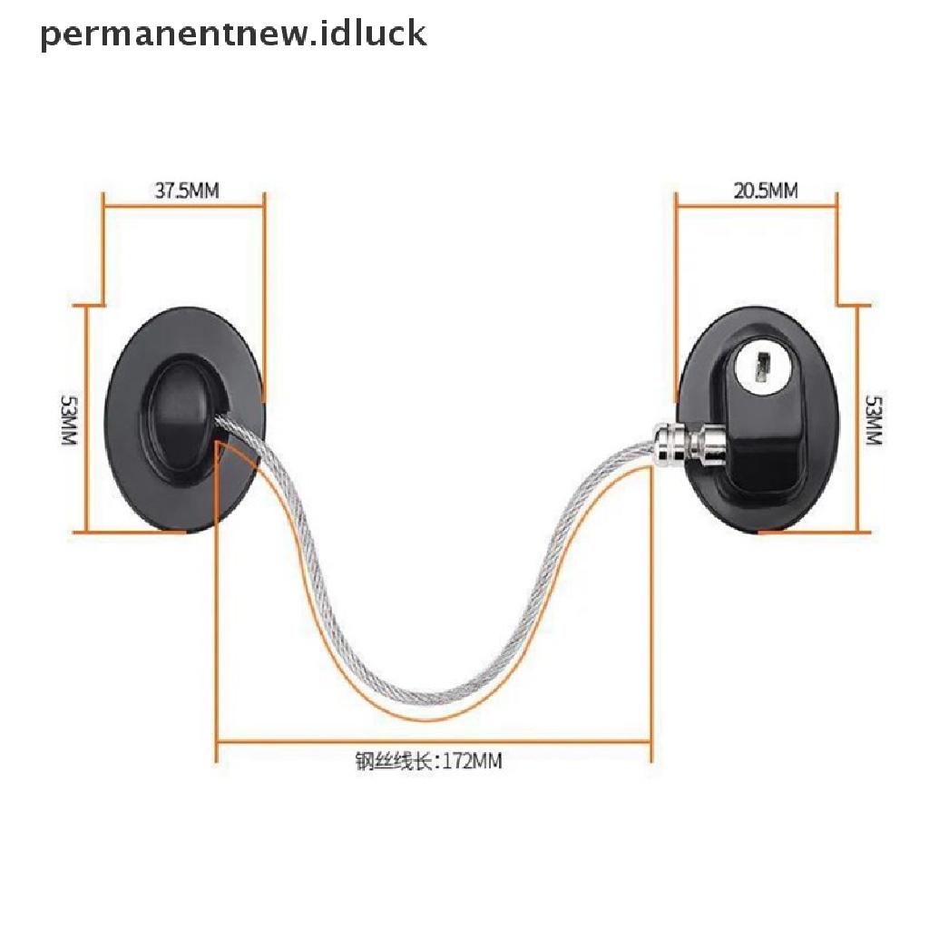 Kunci Pengaman Jendela / Kulkas Tanpa Melubangi Kabel Untuk Perlindungan Bayi
