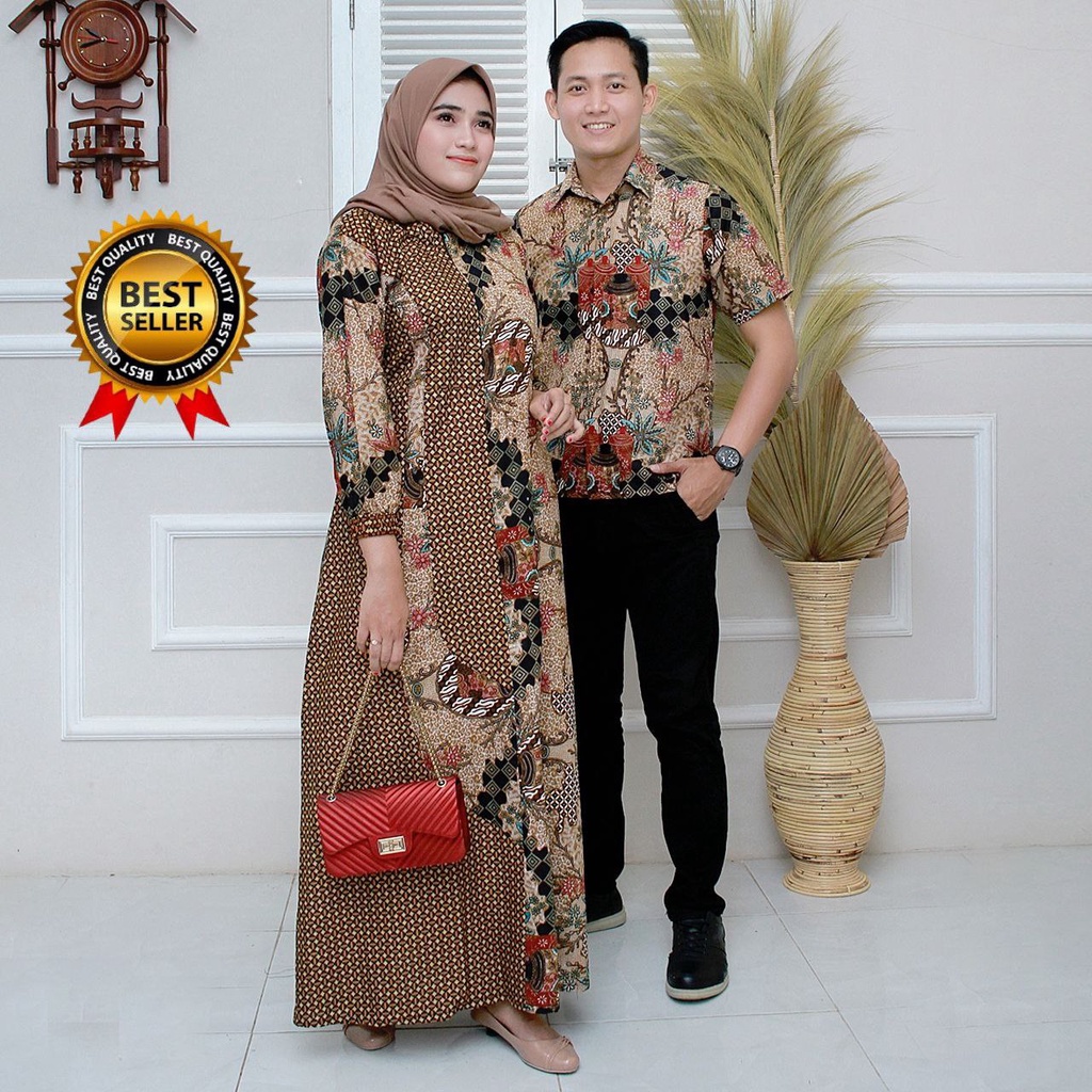 COD -batik couple -gamis batik couple -batik kapelan suami istri- batik couple pasangan - baju couple - gamis couple-baju couple suami istri -baju couple kondangan - batik couple batik couple  - baju kapelan - ORI SENO BATIK