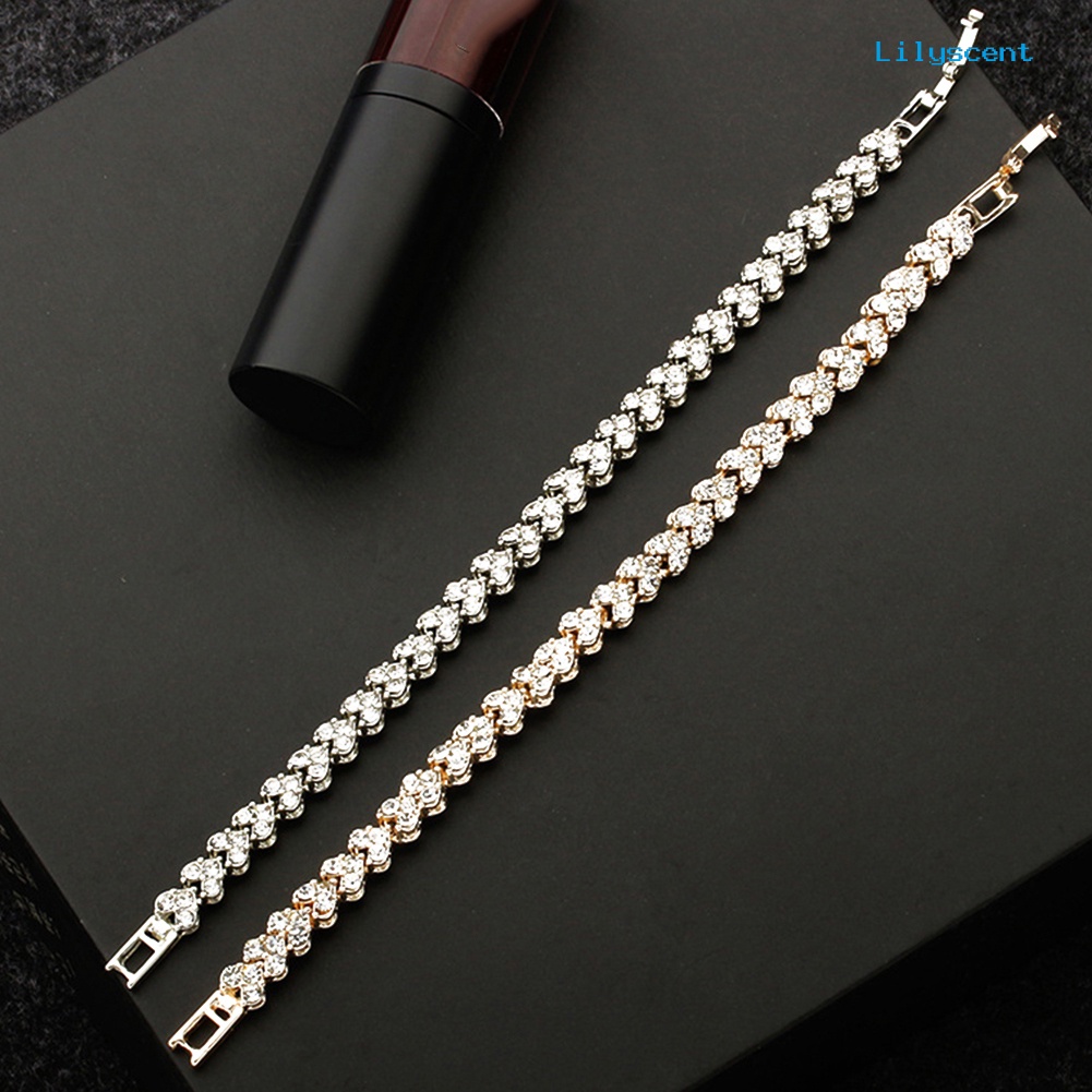 Gelang Bangle Cubic Zirconia Inlaid Untuk Wanita