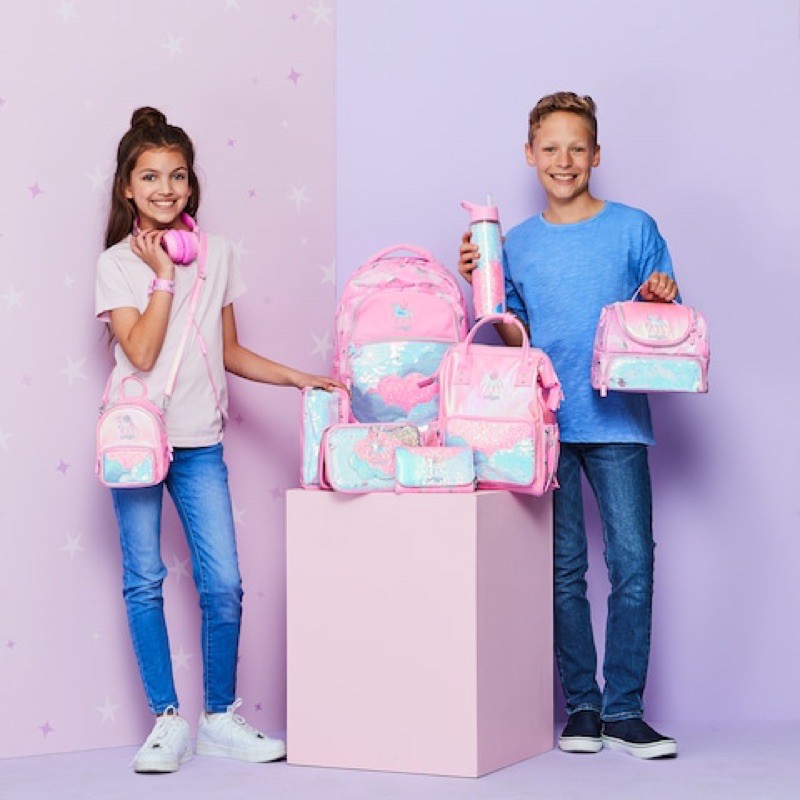 Smiggle Lunar Pink Mimi | Backpack | Shoulder Sling Bag | Spritz Bottle | Hardtop Pencil Case