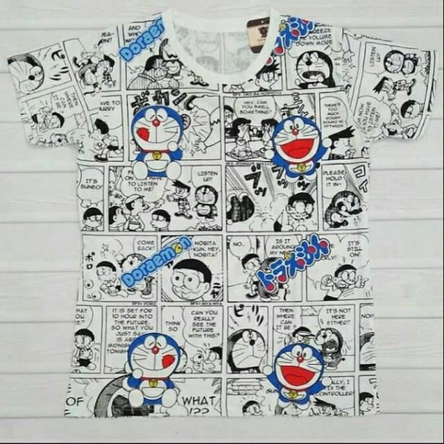 DORAEMON COMIC TEE KAOS PREMIUM