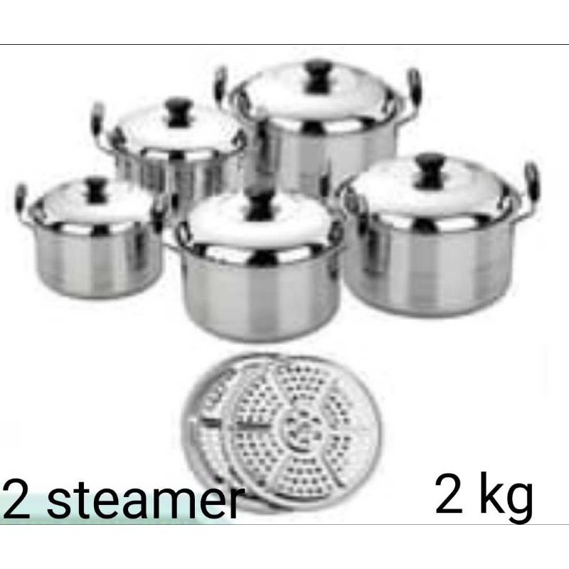 PANCI STEAMER NDO HIGH POT 5 PCS /2 STEAMER