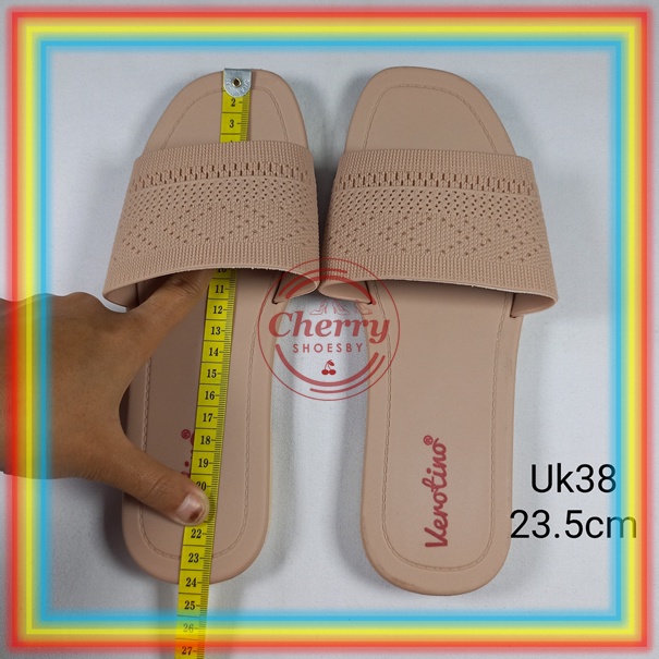 A729-47J Sandal Selop Karet Jelly Wanita Verotino Sendal Slop Cewek Motif Rajut Rajutan Glanzton