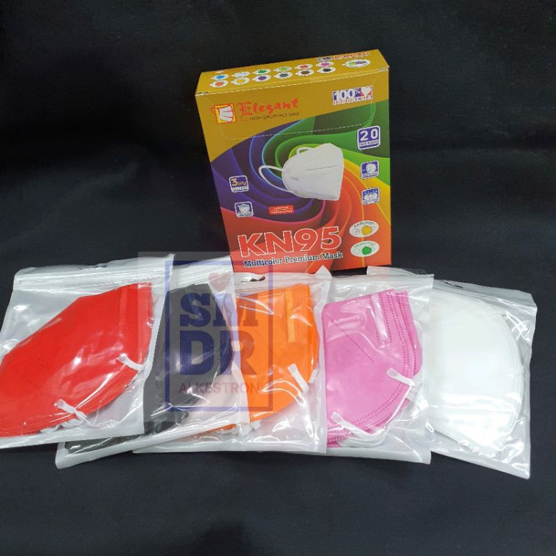 masker KN95 Elegant isi 20pcs warna warni