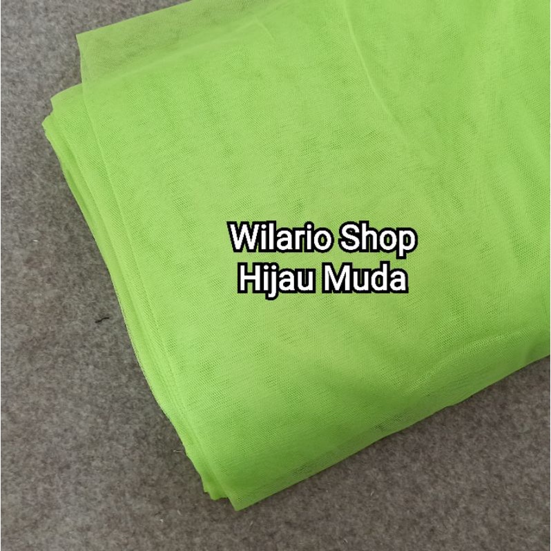KAIN TILE HALUS LEMBUT | KAIN TULE | KAIN TULLE | KAIN TILLE | SOFT TILE | SOFT TULLE-Hijau Muda