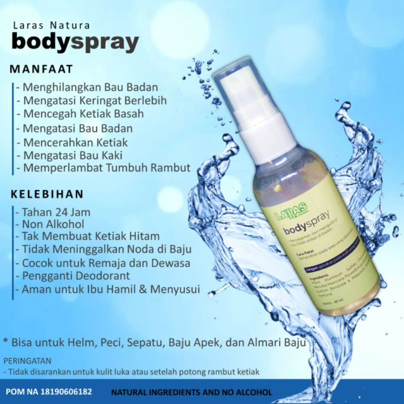 [BPOM &amp; BISA COD ] Deodorant Spray Alami Giza Beauty Anti Bau Badan Penghilang Keringat berlebih dan Bau Ketiak