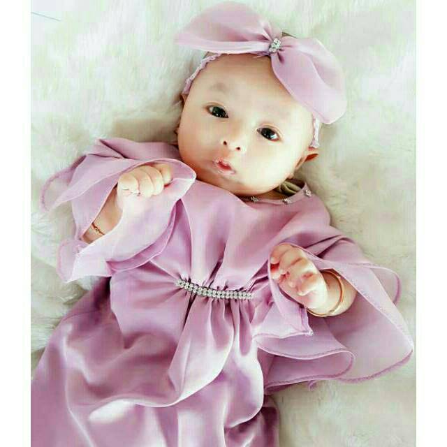 Kaftan Anak Bayi /Newborn / Kaftan Baby Tangan Organza Silk-1