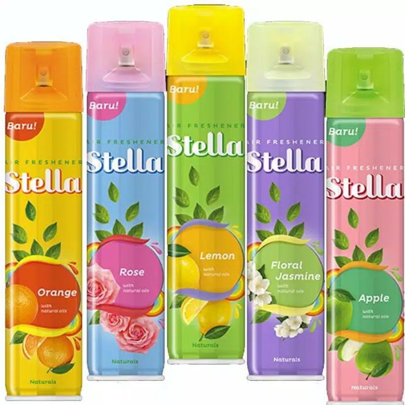STELLA PENGHARUM RUANGAN SEMPROT 400 ML AEROSOL / WANGI LEMON ORANGE ROSE APPLE / PEWANGI RUANGAN /