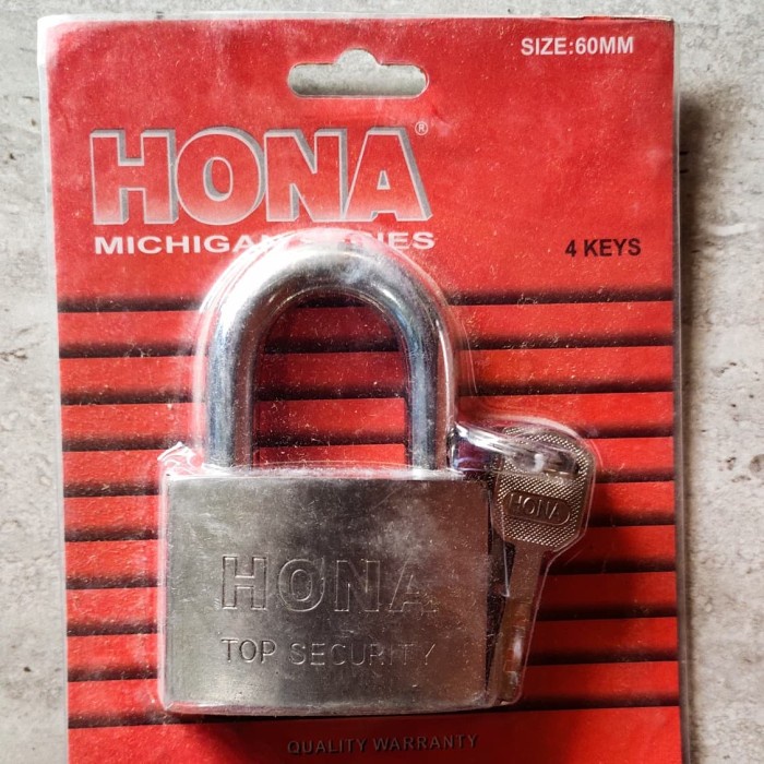 Promo Gembok Hona 60 mm Pendek - Gembok Mobil Box - Gembok Rumah Limited