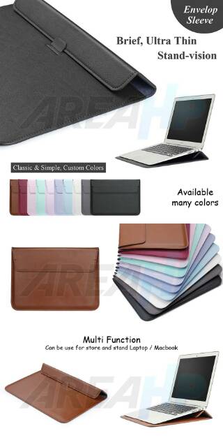 Sleeve Case Leather Case Casing Cover for Macbook Laptop 15 Inch