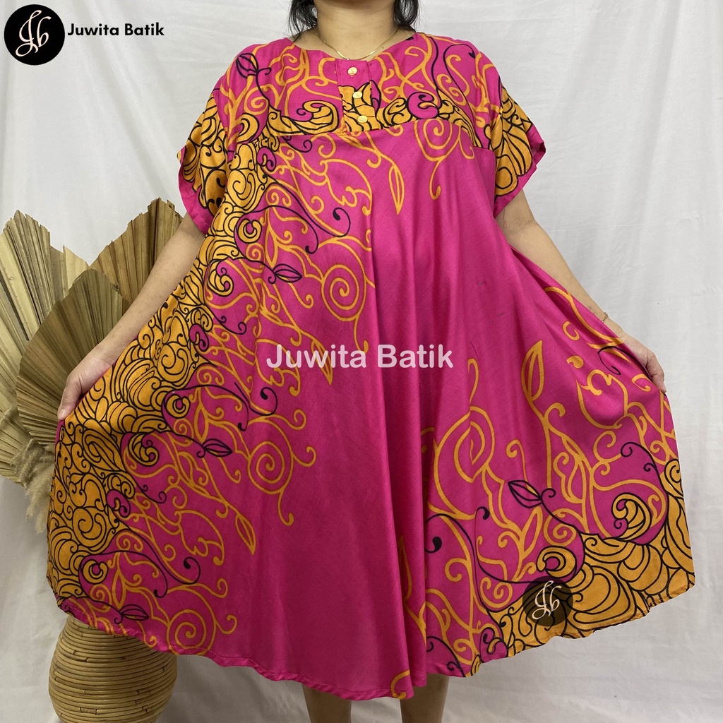 Juwita Batik - Daster Payung Jumbo LD 130 XXXLKlok Motif Batik Tato Jodha