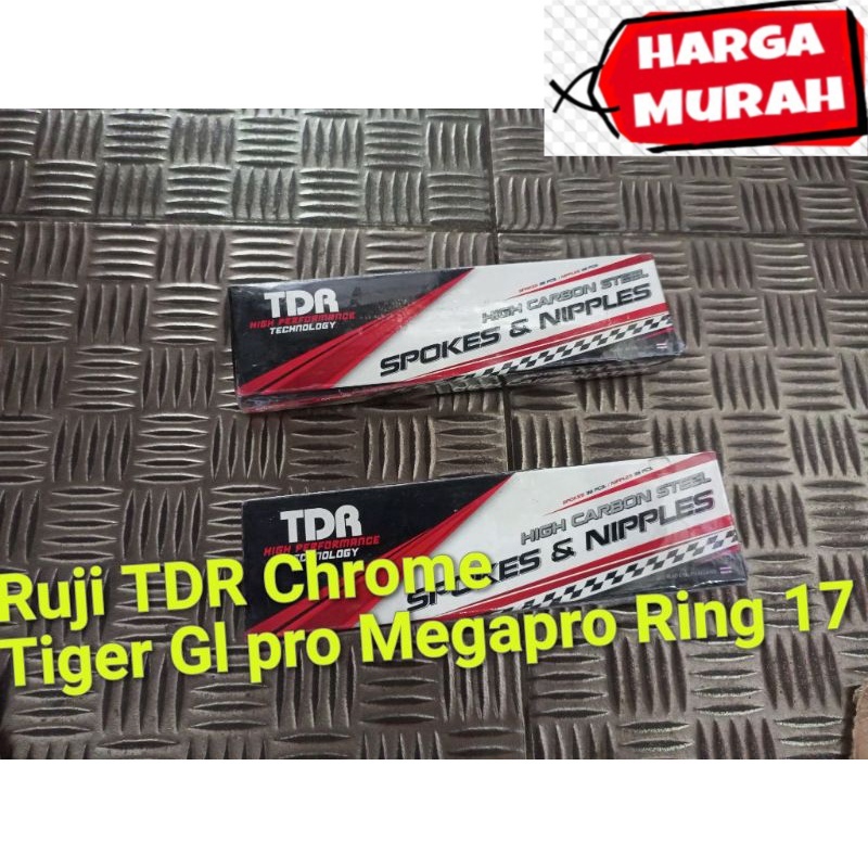 TERMURAH Ruji Jari jari Tiger Gl pro Megapro Ring 17 TDR Chrome ORIGINAL ASLI