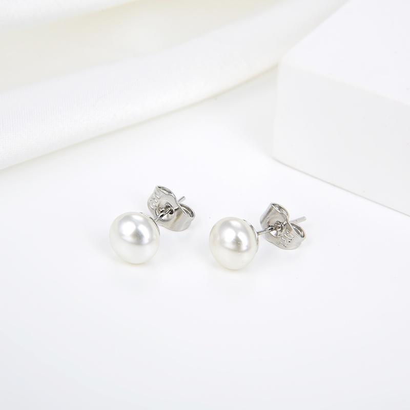 anting titanium wanita emas muda mutiara anti karat dewasa tusuk korea asli panjang dan luntur korea style selamanya dewasa 81e