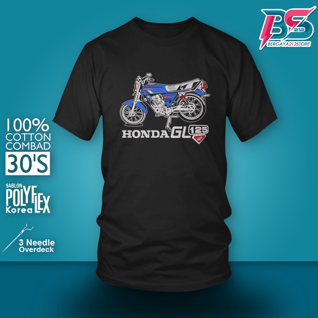 Kaos Distro HONDA GL125 / Pakaian Pria Wanita Atasan Kekinian Terlaris Otomotif Motor Biker Rider