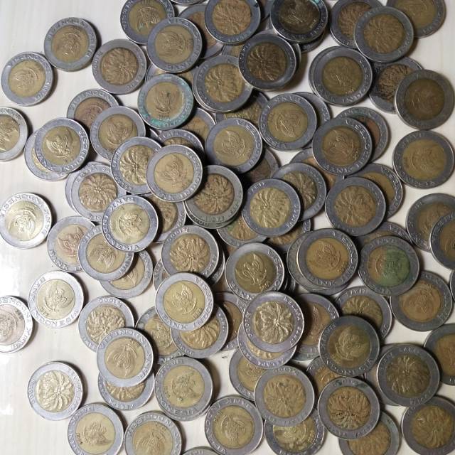 uang kuno logam 1000 kelapa sawit