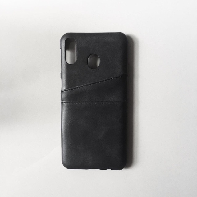 Case Leather Wallet Samsung M20 Black Basic Case Kulit Samsung Case Dompet Pria/Wanita Samsung M20