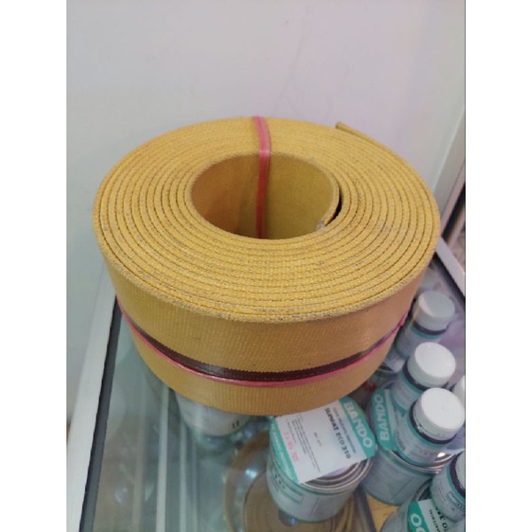 Kanvas Conveyor Kuning 5 Inch x 5 Ply - Strip Merah