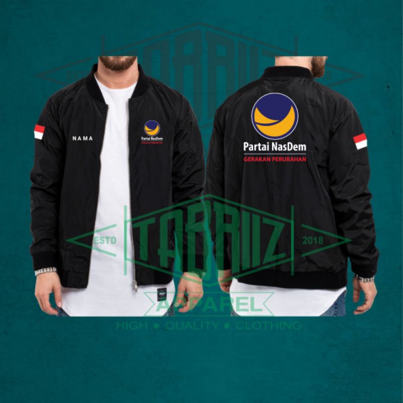 jaket bomber nasdem/ mantel nasdem/ jaket anti angin nasdem