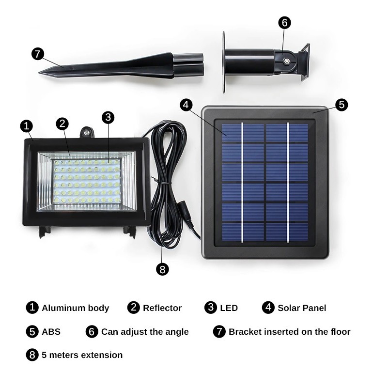 SL-30A - 180 Lumens Waterproof Solar 30 LED Outdoor Garden Spotlight