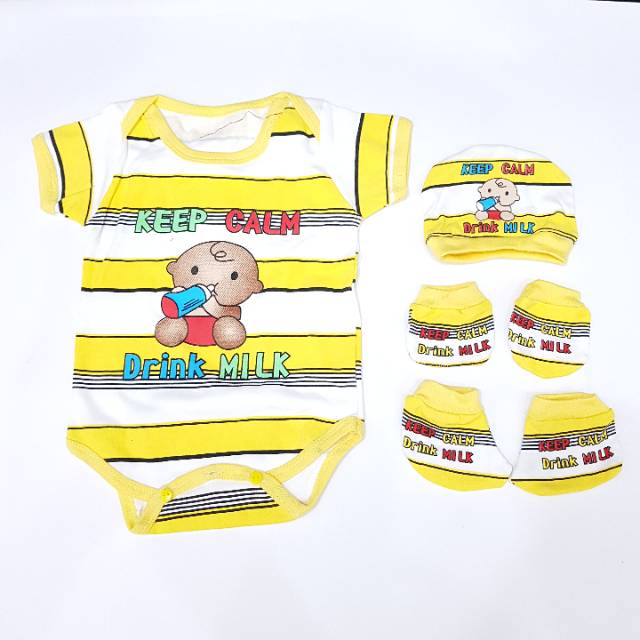 BAJU SET LAHIRAN BABY Gift Set Newborn Paket Lahiran Kado Lahiran Baby Keep calm