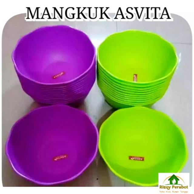 Mangkuk Plastik Avista / Mangkok Plastik Warna Asvita Murah