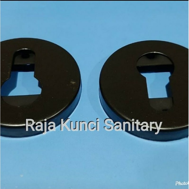 Ring Kunci Hitam Matt Black/Penutup Lubang Kunci Stainless Hitam