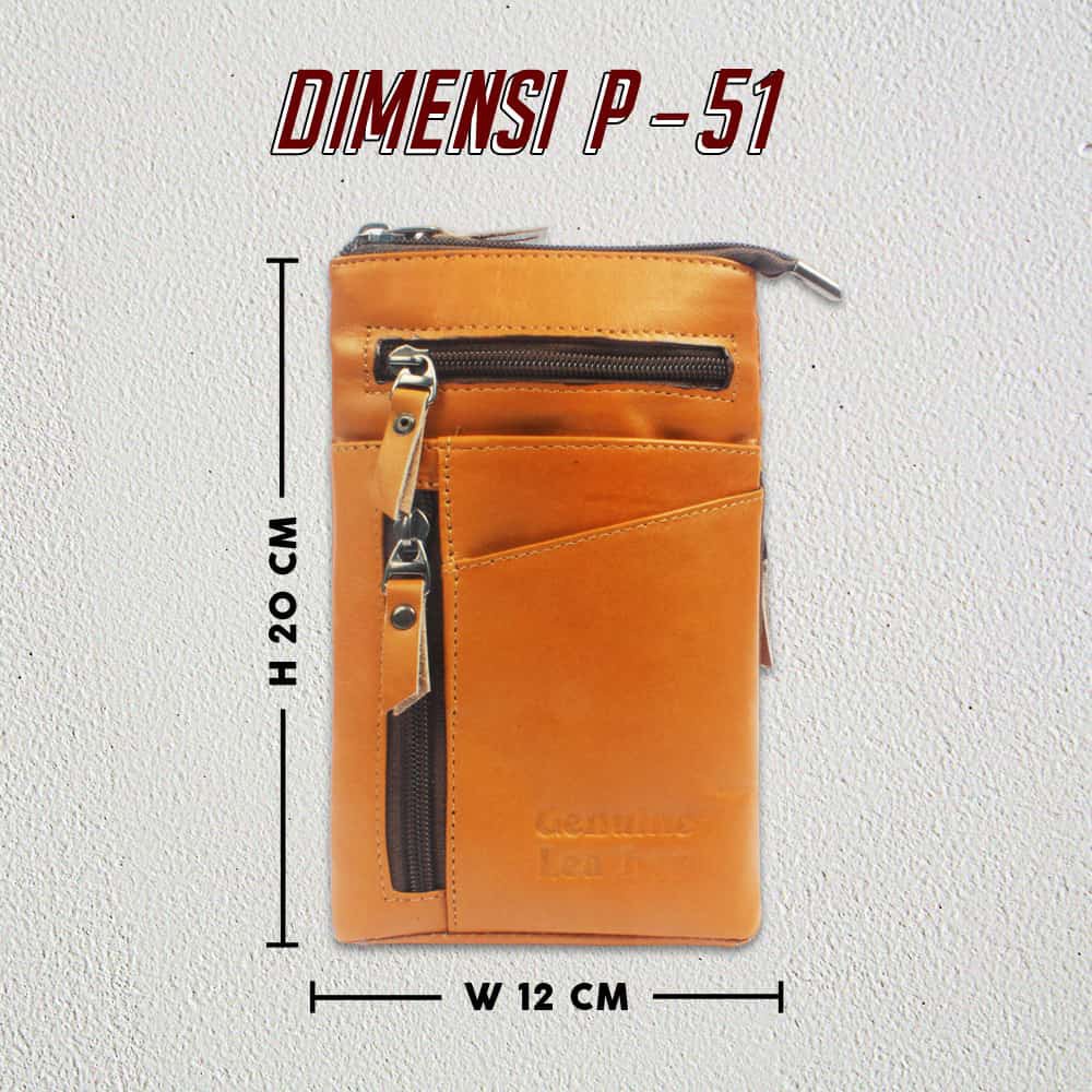 Tas Kulit Pria Multifungsi QILEATHER Bahan dari Kulit Sapi Asli Kode : P051