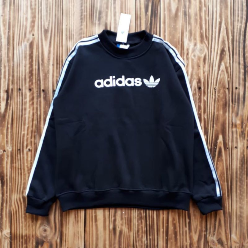 crewneck adidas hitam