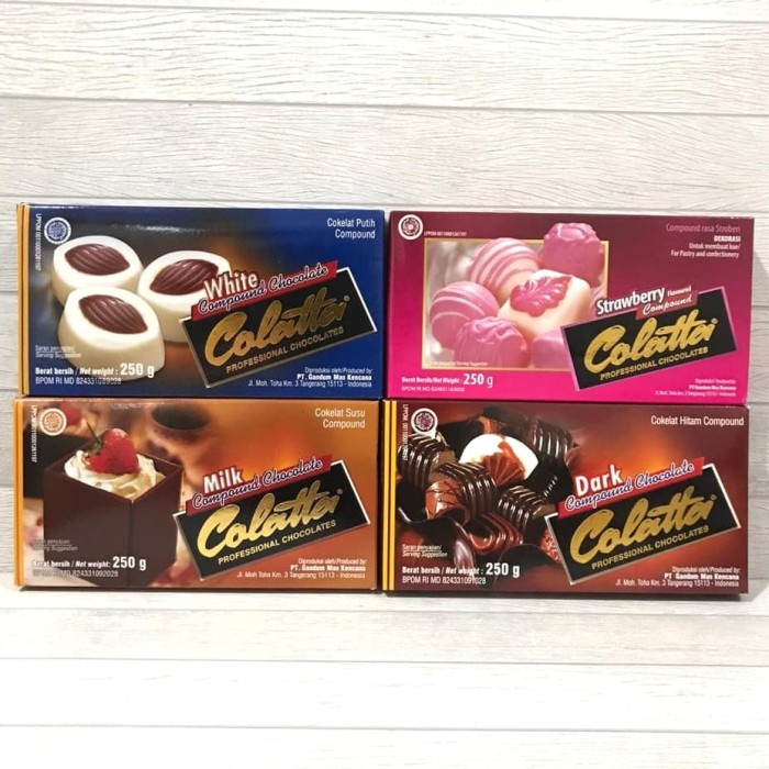 

rg201tg Coklat Batangan Compound Colatta Dark Milk White Strawberry 250 Gram - White Chocolate