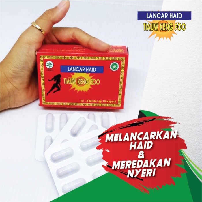 JAMU PELANCAR TIAUW KENG POO OBAT HAID PEREDA NYERI TELAT DATANG BULAN TERMURAH
