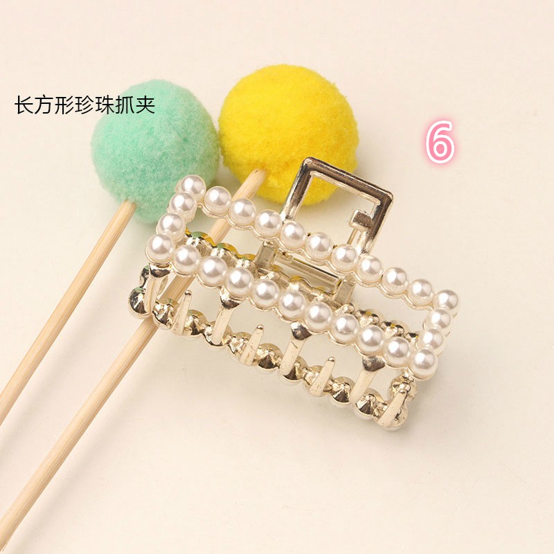 Korean Jepit Rambut Side Clip Pearl Hairpin Rhinestone Sweet Lovely Geometric Elegant